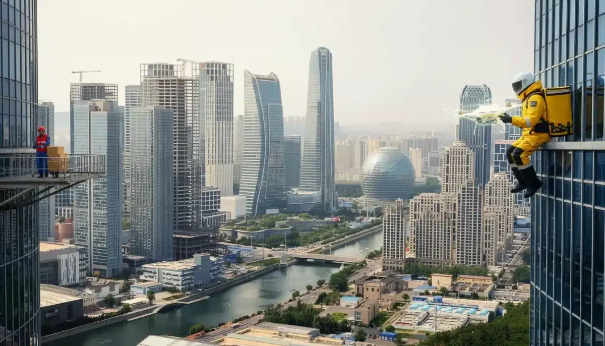 China’s Super-Tall Skyscrapers Have Created the World’s Most Unusual Delivery Job—And It’s Sparking Controversy