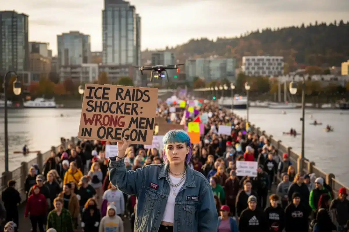 “ICE Raid Shocker: Armed Agents Arrest Wrong Men in Oregon as No Kings Protests Shake the Nation”