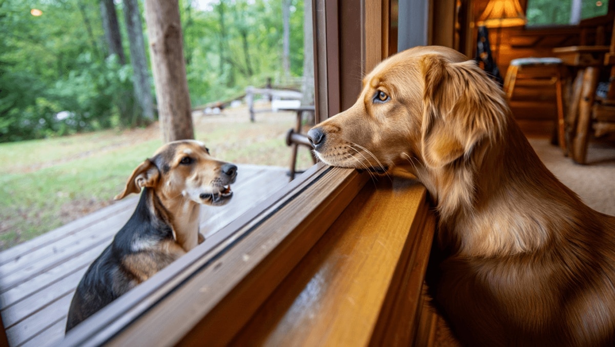 
    Missed connection: A Golden Retriever falls for the dog next door on his parents’ honeymoon  