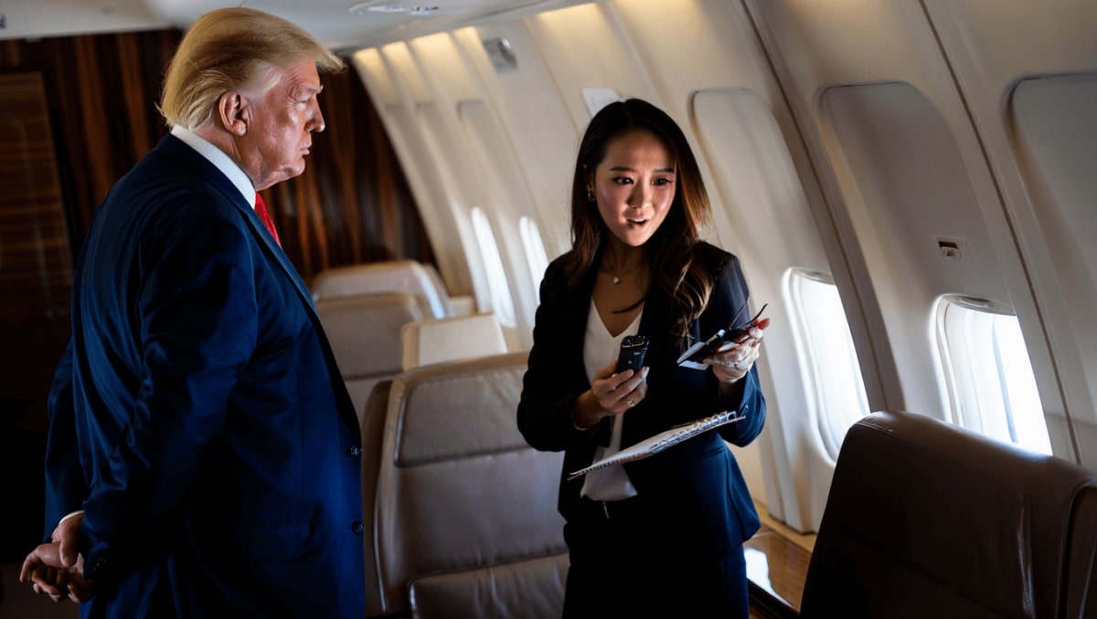 
    MAGA insists Trump said “Quiet, Peggy” not “Quiet, piggy” after he snapped at a reporter on Air Force One  